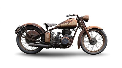 Fototapeta premium Stylish Motorbike: A Sleek and Powerful Representation of Modern Two-Wheeled Transportation. This Image Captures the Essence of Freedom and Adventure, Perfect for Enthusiasts and Promotional Materials