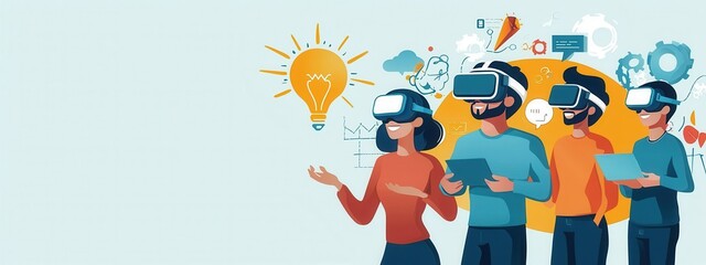 Young Entrepreneurs Engaging with Virtual Reality Technology