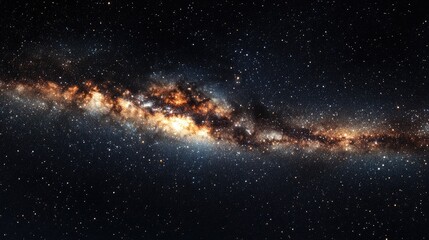 Obraz premium Bright stars in a 3D cartoon rendering of the Milky Way