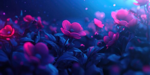 Fototapeta premium Vibrant blossoms showcasing nature's beauty in full bloom, Colorful flowers displaying the beauty of nature in full bloom