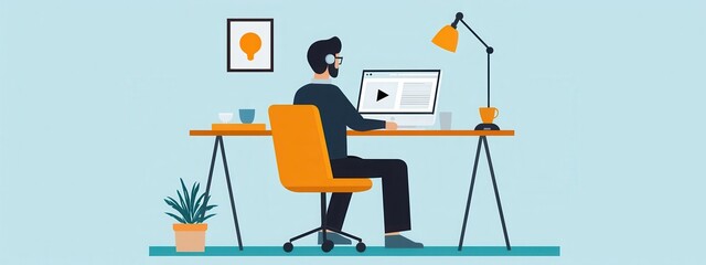 Fototapeta premium Entrepreneur Creating a Crowdfunding Campaign in Office