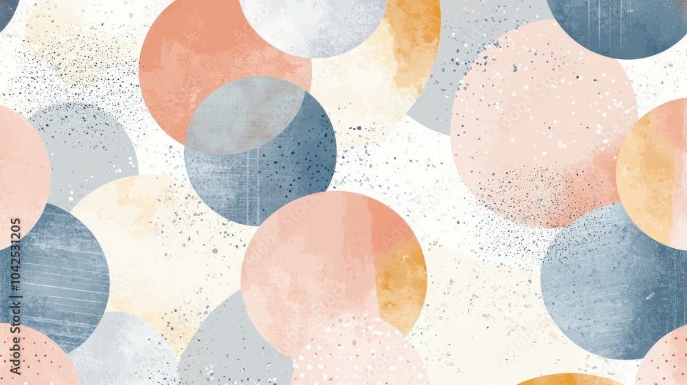 Poster geometric abstract pattern background painting featuring a flat design of mosaic with simple shapes 