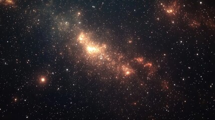 Naklejka premium Night sky with stars and space dust in the universe depicted through 3D cartoon rendering