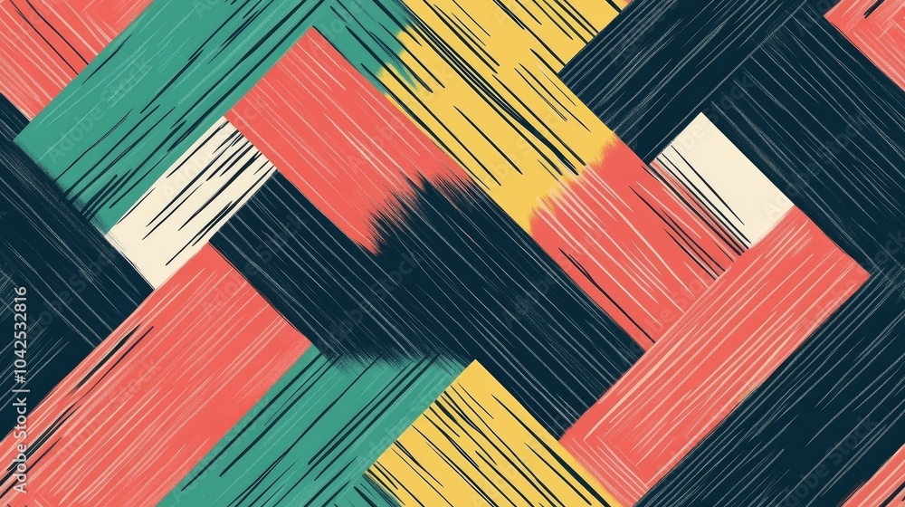 Poster geometric pattern featuring multiple lines seamless design suitable for backgrounds prints textures 