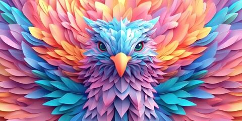 Obraz premium Vibrant close-up of a colorful pigeon, Colorful close-up of a vibrant pigeon