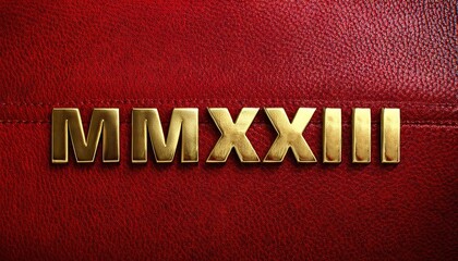 Elegant Design of MMXXIII Year in Gold