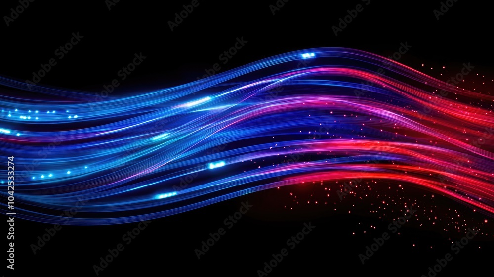 Aufkleber digital symphony of fiber optics this abstract image illustrates the dynamic flow of data through fi