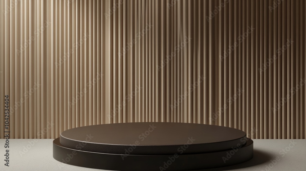 Poster 3d rendering of a podium mockup for product display featuring an abstract minimal concept with a geo