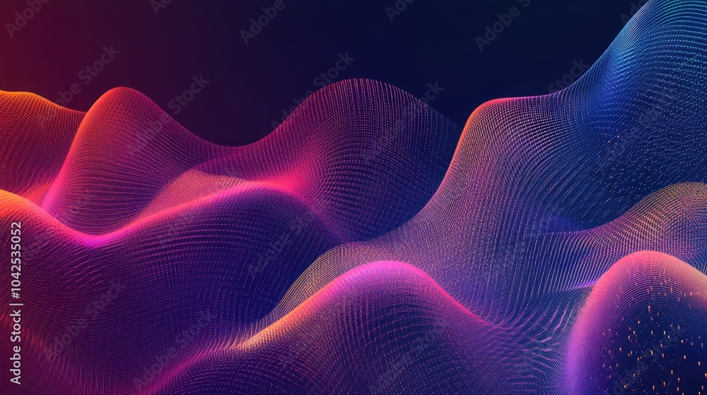 Poster gradient mesh design for a landing page