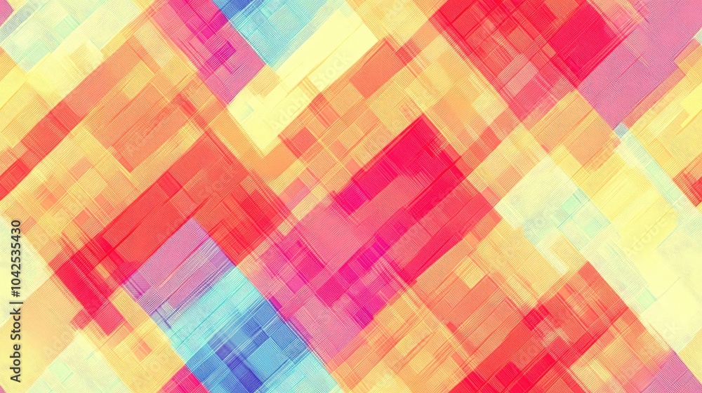 Poster abstract texture vibrant intersecting striped pattern simple woven background geometric checkered de