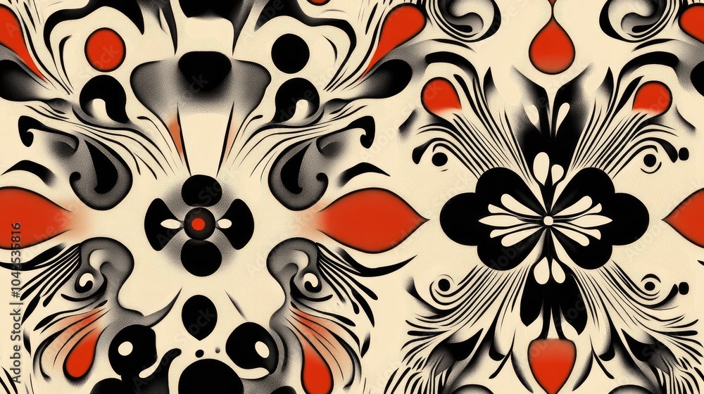 Poster pattern illustration created using graphic editing and formatting techniques