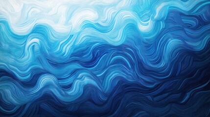Obraz premium Abstract blue and white wavy background.