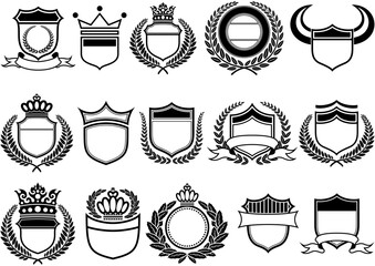 いろいろなエンブレムのフレームセット