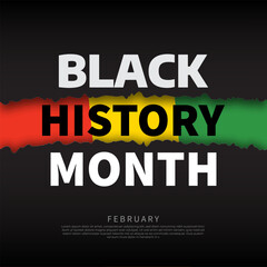 Black History Month Celebration Background Vector Illustration 