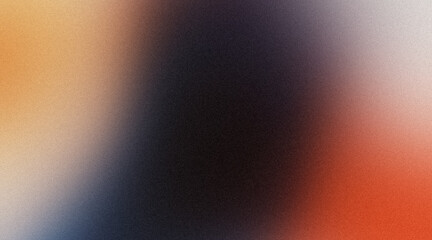 Abstract smooth color gradient grainy texture with orange blue black red colors backdrop design, light pastel noisy gradient, cover, header, poster, banner