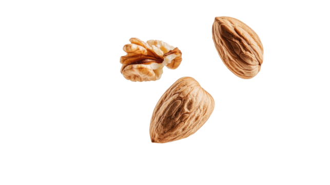 Isolated coffee beans on a white background