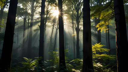 nature background showcasing the phenomenon of Crown Shyness