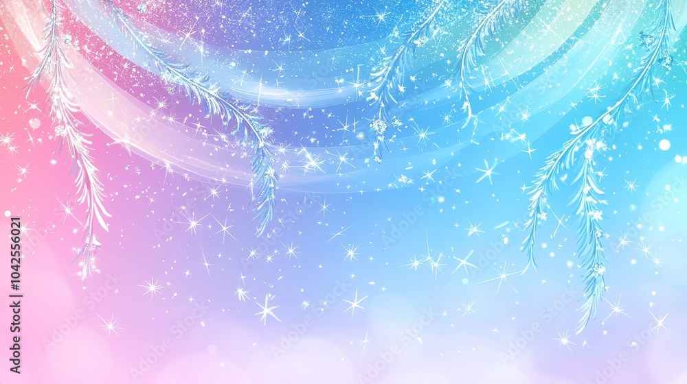 Poster Enchanting Sparkles and Soft Hues A Magical Background of Shimmering Light and Colorful Whimsy