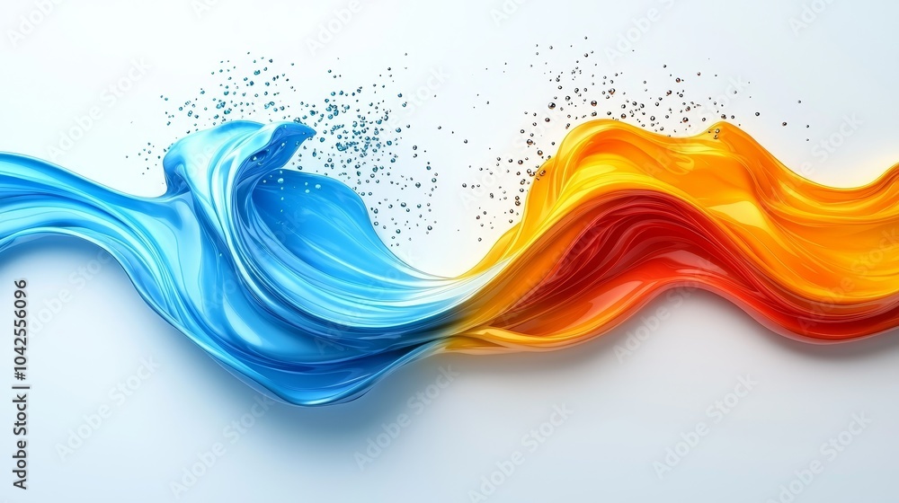 Poster vibrant swirls of color an artistic exploration of fluid dynamics and creative expression