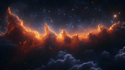 Fototapeta premium A stunning cosmic scene depicting vibrant clouds and stars.