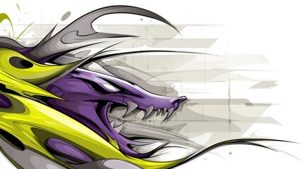 Vibrant Abstract Geometric Composition with Dynamic Fluid Shapes and Colorful Motion