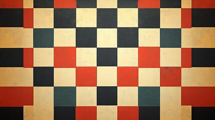 Fototapeta premium Colorful geometric tile pattern.