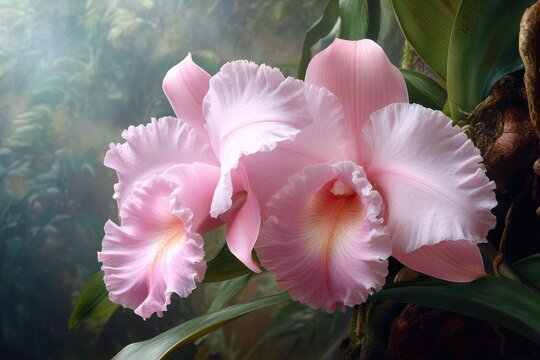 Realistic Portrayal of Sobralia Orchid Blooms