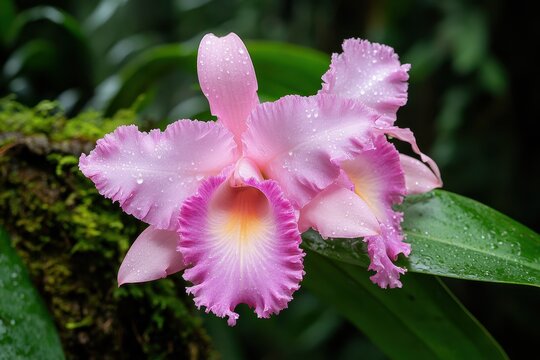 Realistic Portrayal of Sobralia Orchid in Nature