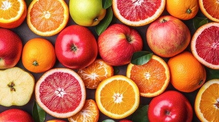 Vibrant Assortment of Fresh Juicy Fruits