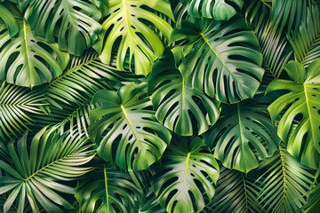 A close up of a bunch of green leaves