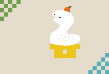 巳年年賀状　おしゃれでかわいいヘビ年年賀状