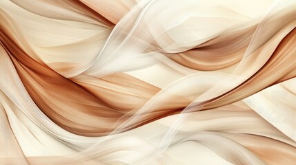 Soft, flowing organic lines in earthy muted tones intertwining, forming a delicate abstract pattern with natural harmony and texture.