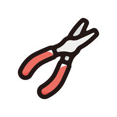 Lineman's pliers outline icon for graphic design, apps and websites