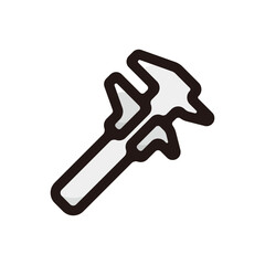 Vernier caliper outline icon for graphic design, apps and websites