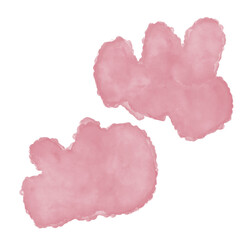 Pink Blobs Watercolor Abstract Shapes