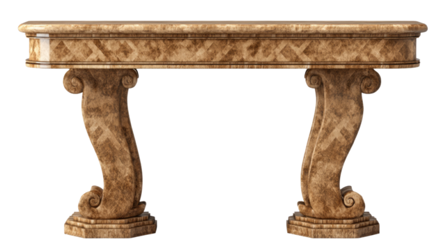 Antique Greek column sculpture isolated on white background, representing ancient art and culture, featuring elements of stone and brass decoration