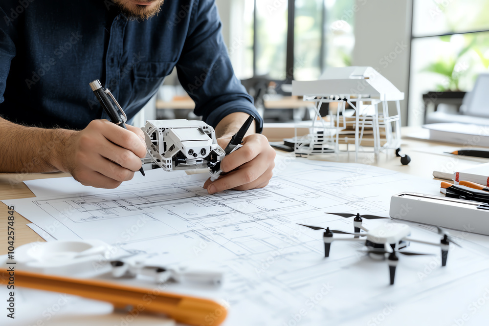 Poster innovative drone modeling a hands-on approach to engineering and design in the modern workspace