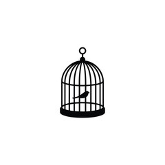 birdcage with a bird inside