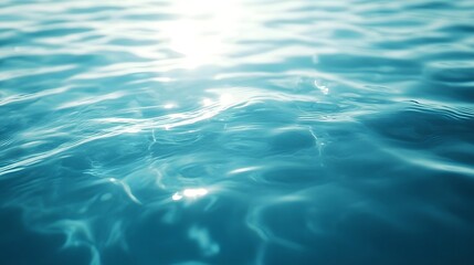 A highly reflective water surface, showing gentle ripples and reflections of light, creating a calming, fluid background.