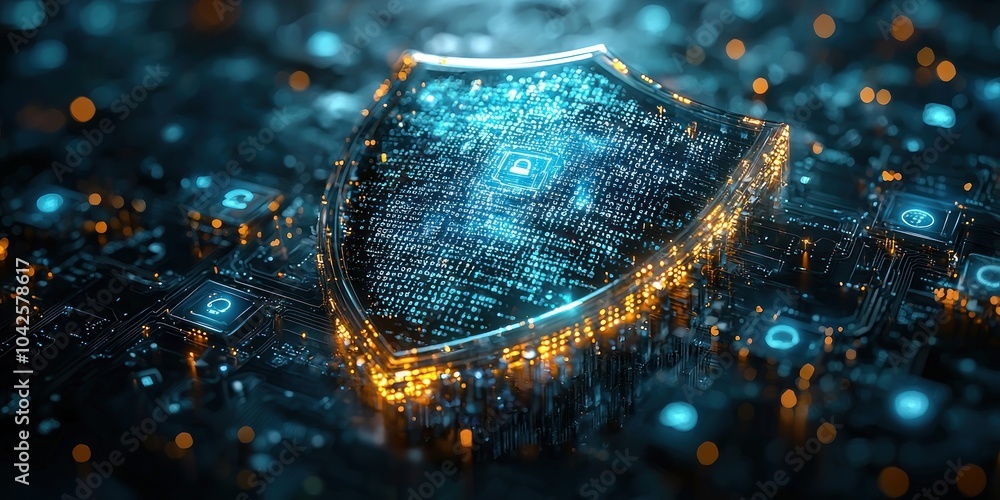 Poster digital shield protecting data on a circuit board