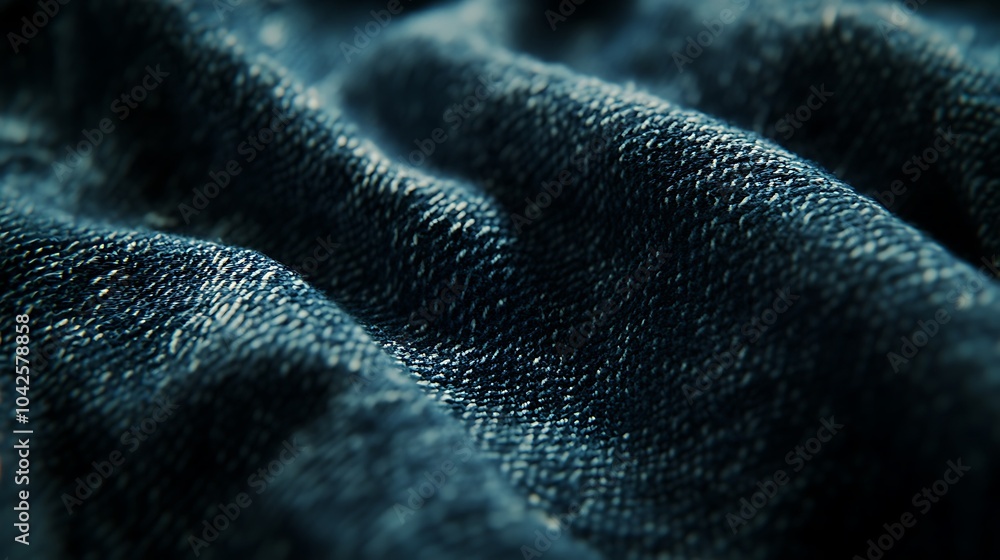 Aufkleber A close-up of dark fabric showcasing its texture, with soft folds and intricate weave patterns emphasizing the material's depth and richness.
