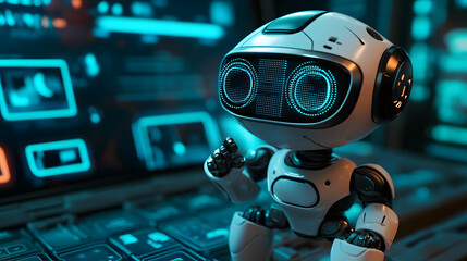 Mini Robot with Augmented Reality Glasses