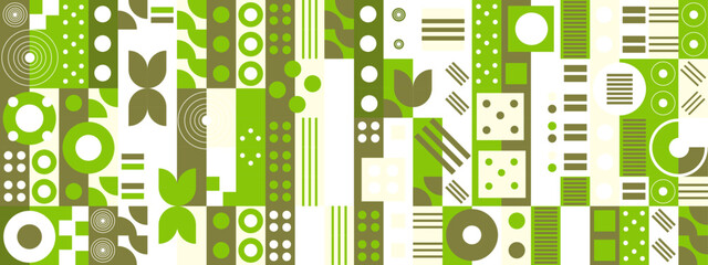 Green design colorful geometric pattern of mosaic