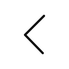 Arrow left icon Flat art illustration in outline