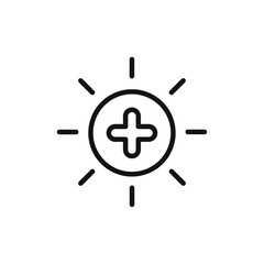 Brightness icon Flat art illustration in outline