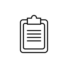 Clipboard icon Flat art illustration in outline