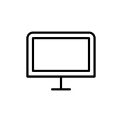 Computer Screen icon Flat art illustration in outline