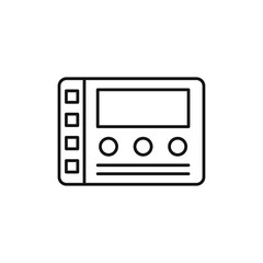 Obraz premium Control panel icon Flat art illustration in outline