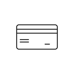 Credit card icon Flat art illustration in outline