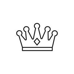 Crown icon Flat art illustration in outline